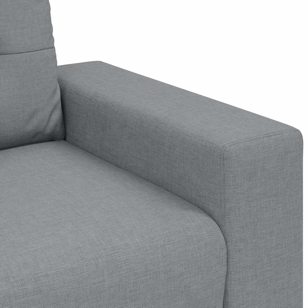 3 Seater Sofa Light Grey 220x78x80 Cm Fabric