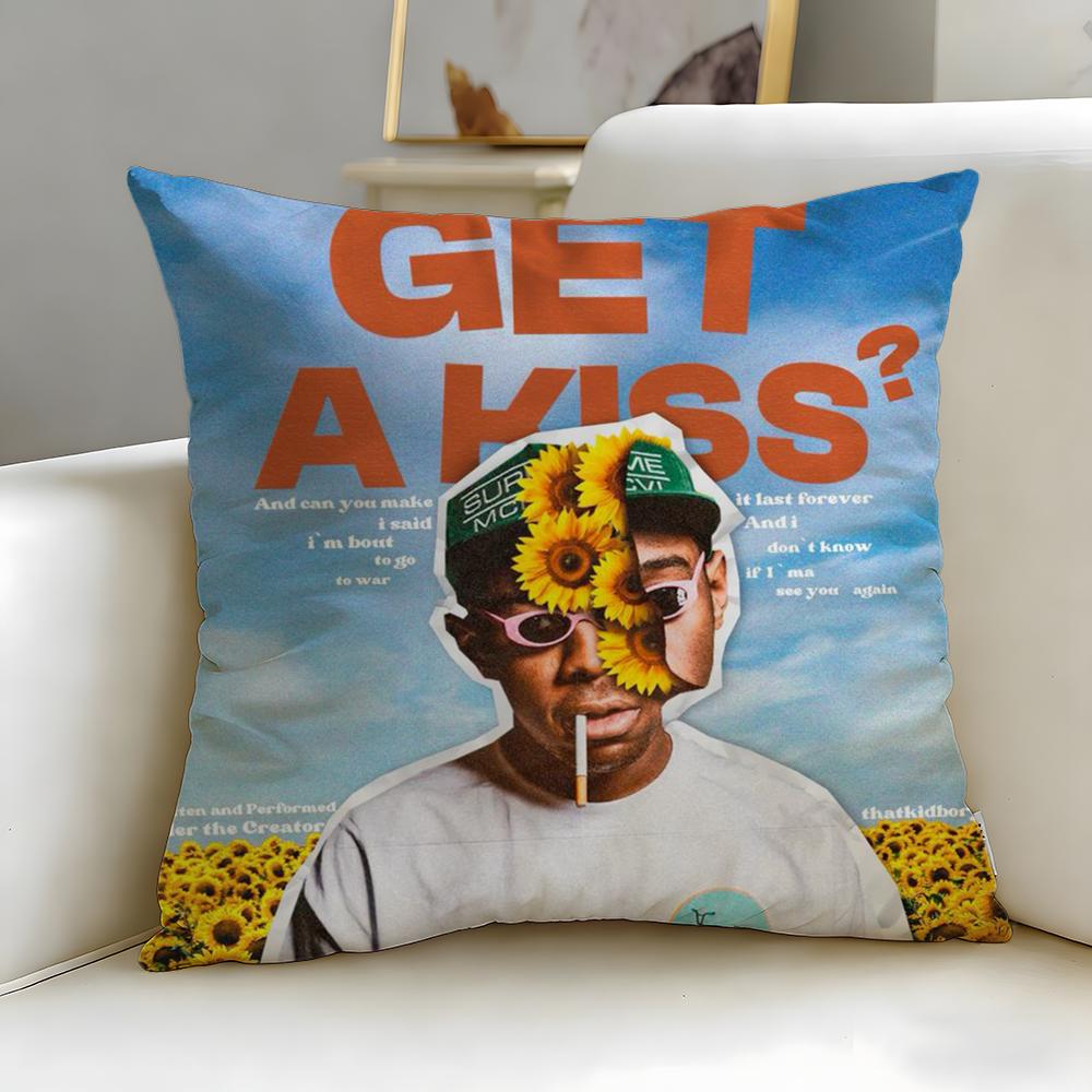 Popular Singer Tyler Cushion Cover Soft  EasyWash Pillow Case  Versatile for Couch Bed Travel and Office