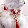 Pet Scarf Cloud Collar Chinese Style Cat and Dog Bib Hanfu Accessories Festive Lion Tail Tassel Pendant Festive Neck Scarf