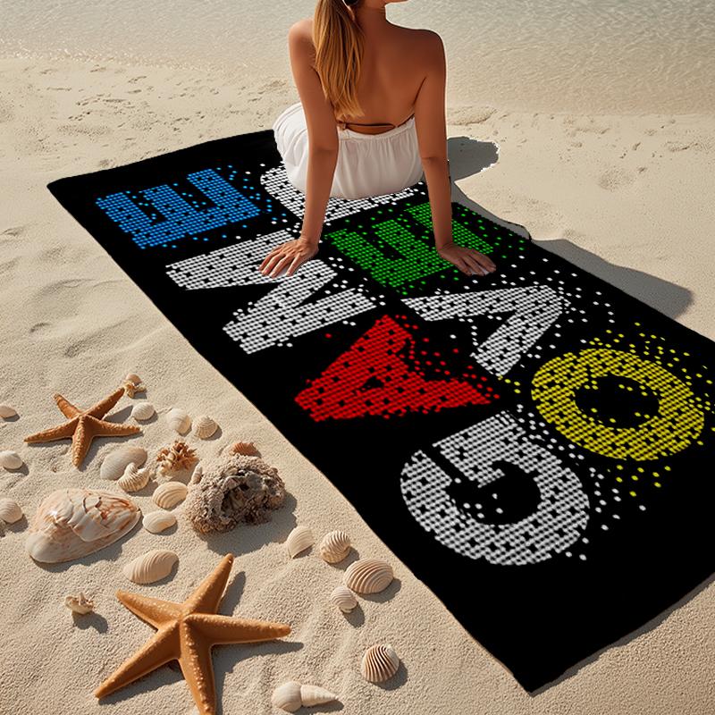 Neon Game Night Party Beach Towel, Super Soft Microfiber, Gift for Her/Him, Birthday, for Pool, Beach, Travel, Home Decor Fan gifts