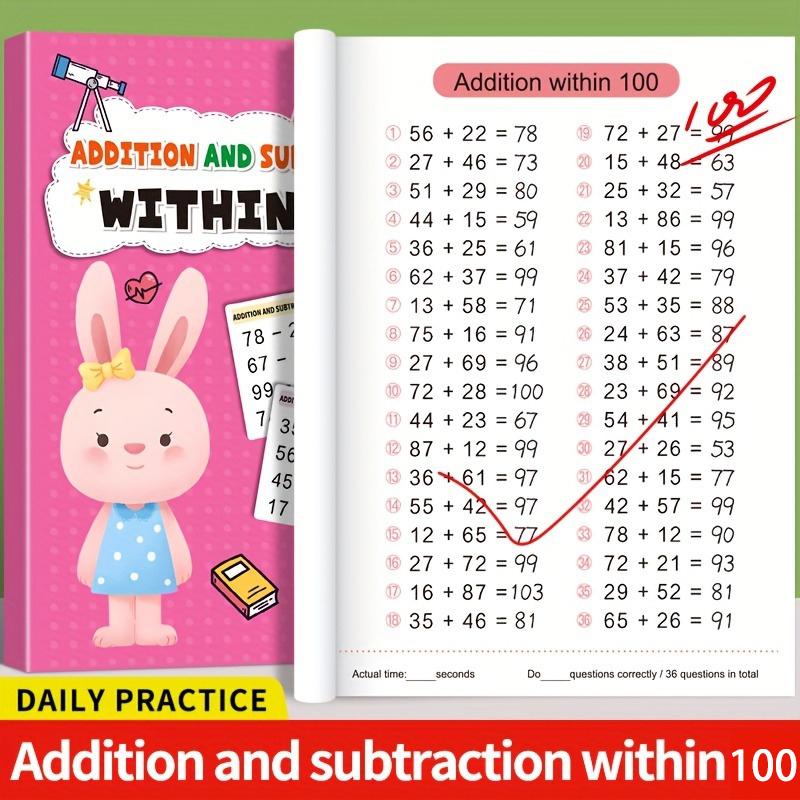 Addition & Subtraction Workbook Within 10,20,50,100: Math Practice Problems for 1st-3rd Grade - Speed Drills & Timed Exercises