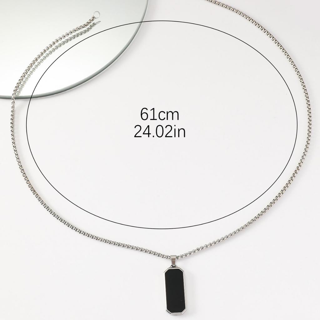 Simple Tag Glossy Necklace