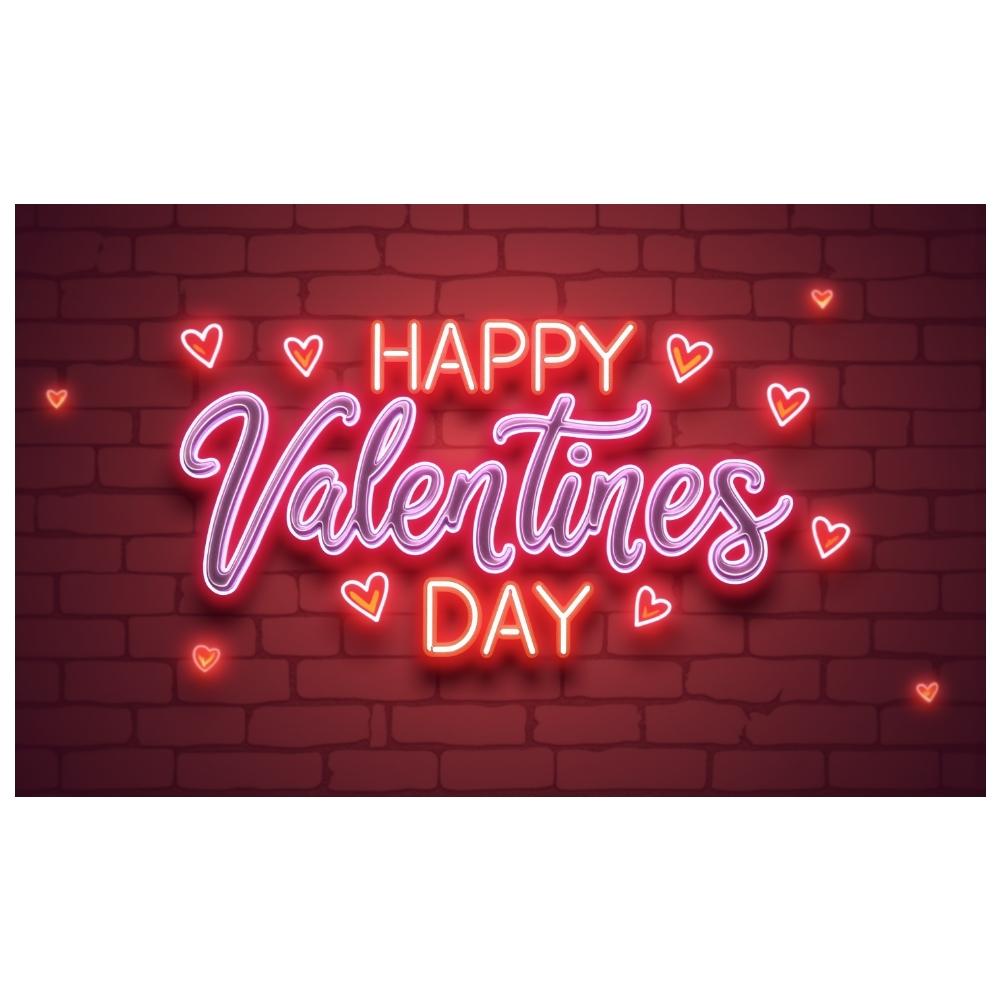 Love Background Neon Heart Backdrop Valentine Background Effect Themed Banner For Wedding Anniversary Valentine's Photo