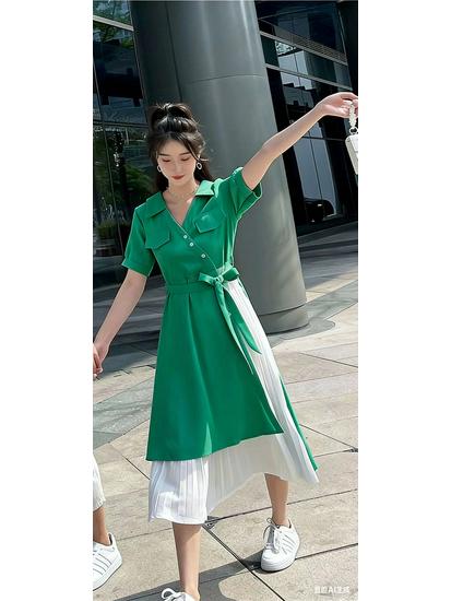 Abito Lungo Dimagrante da Donna Taglie Forti - Elegante Design Copri Pancia