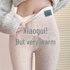 Women's High-Waisted Lambswool Leggings, Fleece-Lined and Thickened for Autumn/Winter, Slimming, Extra Warm, Plus Size, Northeast Style, Cotton Pants