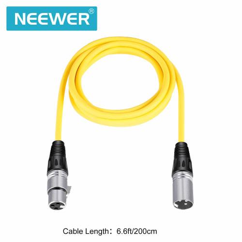 NEEWER 6-Pack 6.5ft/2m XLR Male to XLR Female Colored Microphone Cables, Rubber Shielded Patch Cables, Balanced Snake Patch Cords (Green, Blue, Purple