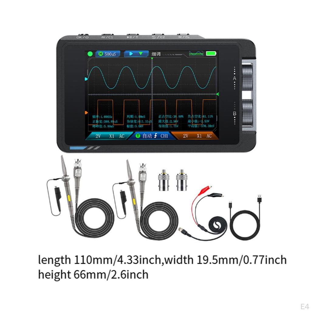 Digital Oscilloscope Continuity Tester 50MHz Portable for Power Meter
