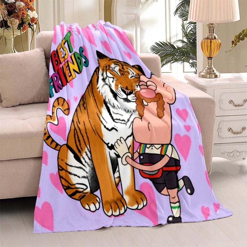 Fun Uncle Grandpa pattern blanket, a birthday and Thanksgiving gift for mom, uncle, aunt, grandpa, and grandma. 80cm x 120cm