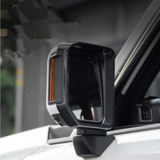 For Toyota Land Cruiser 2024 2025 Carbon Fiber Mirror Rain Eyebrow Cover