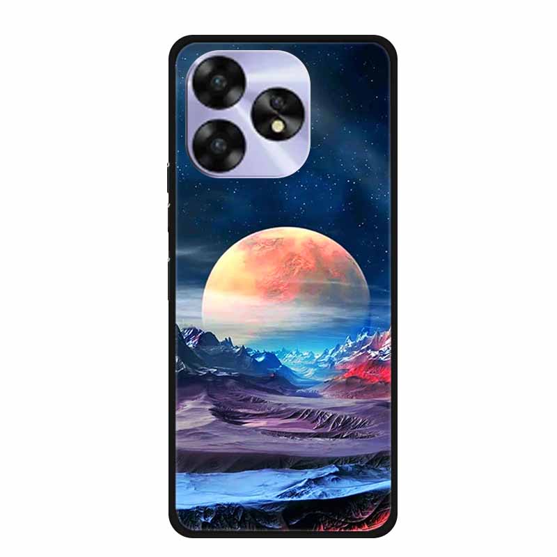 For Umidigi A15c A15 Case Painted Black Bumper TPU Soft Silicone Phone Cover For Umidigi A15 Cases A 15 15T Coque Funda Capa Cat