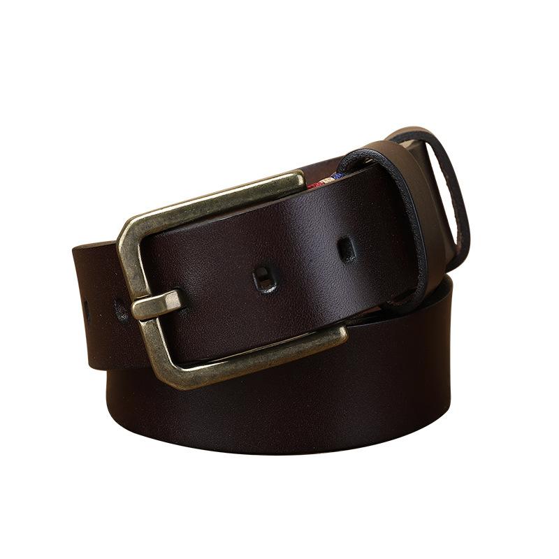 Alien Tail Belt Men's Genuine Leather Needle Buckle Layer Cowhide Business Versatile Youth Retro Fashion Casual Pants Belt