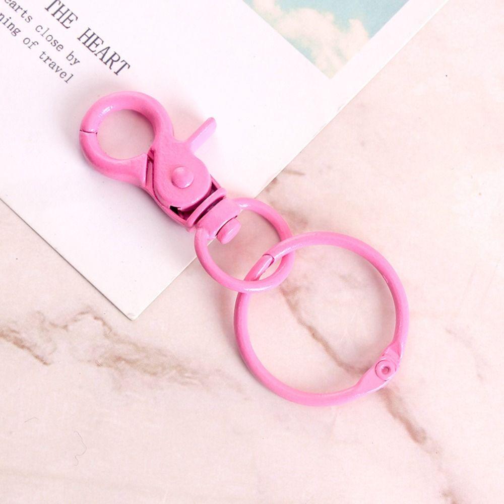 Candy Color Jewelry DIY Buckle Connector Keyring Clip Hook Spring Clasp for Keychain  Craft Lovers