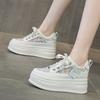 Inner Height Increase Small White Shoes Women's Breathable Summer New Mesh Thick-soled Muffin Board Shoes Women's Versatile