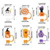 10mm Cute Halloween Straw Cap Silicone Splash-proof Straw Tips Cover Reusable Straws Accessories Straw Stoppers