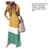 Women's Summer Long Dress Patchwork V-Neck Loose Maxi Dress Casual Short Sleeve Beach Vacation Sundress