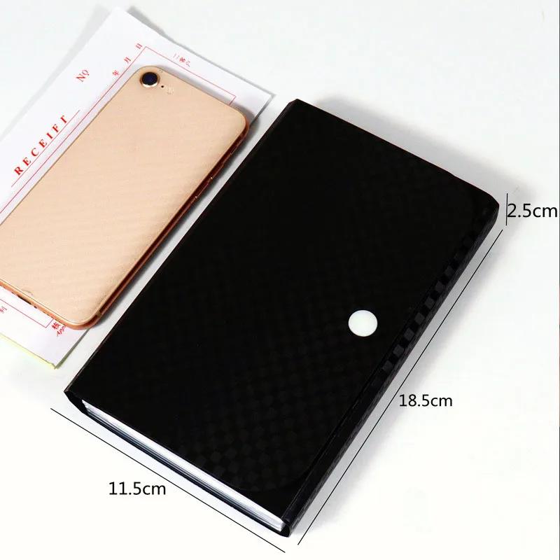 Kleine Aktenmappe Quittungsmappe A6 Akkordeonmappe 7-lagig 13-lagig Aktenhülle Wasserfest mit selbstklebenden Registerreitern