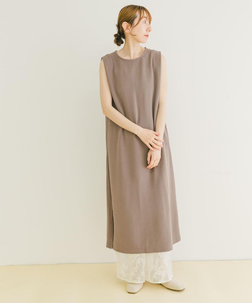 Urban Research Items Shoulder Tuck Sleeveless Dress MOC FREE Women's ITA5-26A030