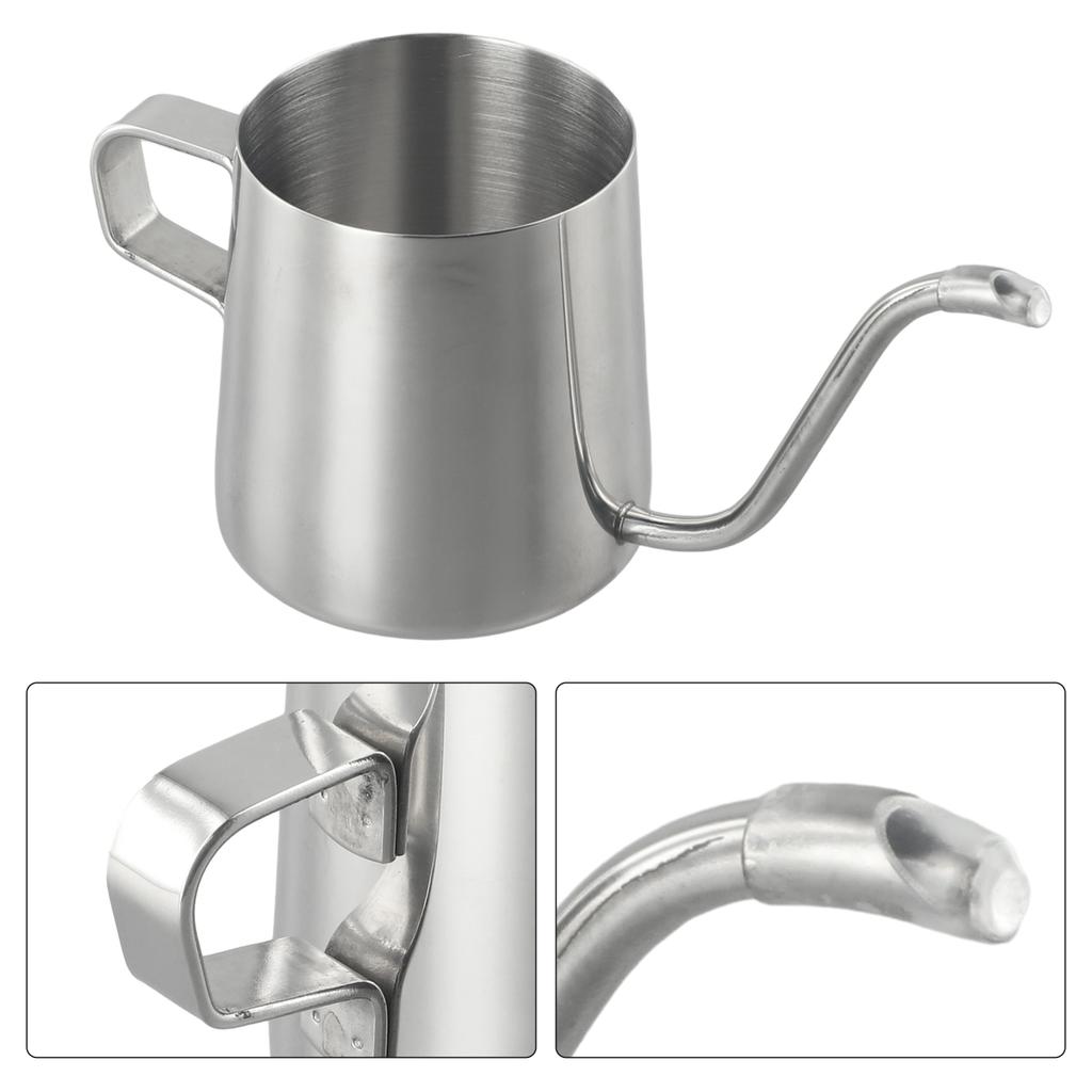 250 350ml Control Tea Milk Insulation Coffee Kettle 304 Stainless Steel Gooseneck Hand Drip Coffee Kitchen Tools