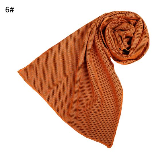 Summer Solid Color Mesh Cooling Towel Sports Running Jogging Outdoor Gym Cooler