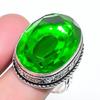 Naturlig Peridot Edelsten Håndlaget 925 Sterling Sølv Smykker Ringstørrelse 8.5 AR-16922