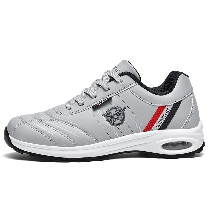 

Профессиональная обувь для гольфа для мужчин и женщин, уличные кожаные кроссовки синего и красного цветов, большого размера, обувь для гольфа для мужчин, без каблука 39 серый