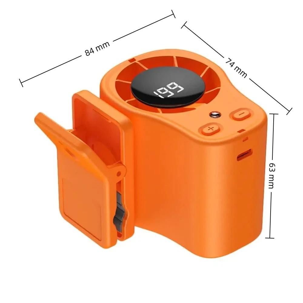 USB Charging Mini Silent Fan LED Display Neck-mounted Handheld Mini Fan  For Outdoor&Office