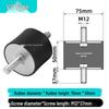 VV Type Rubber Shock Absorber with Dual External Threaded Rods - Industrial Vibration Dampening Silent Buffer Pad NHE01