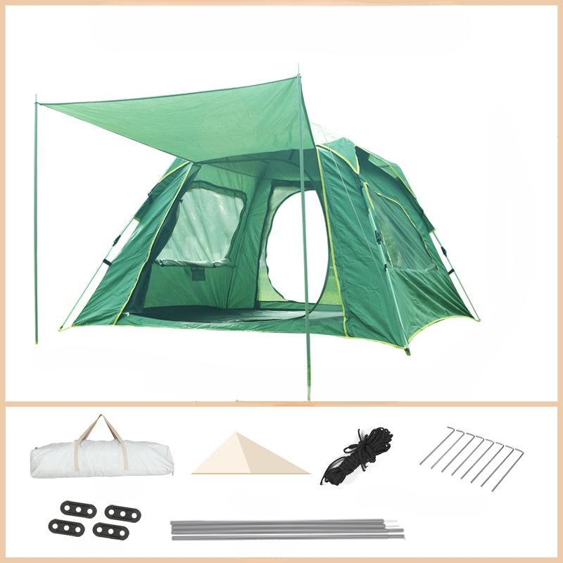 

Палатка для кемпинга, пляжа, портативная складная, автоматическая, быстро открывающаяся, для парка, кемпинга, полный комплект, утолщенная, непромокаемая 240*240*155CM