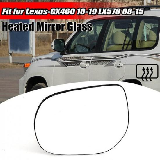 Left Side View Mirror Glass Heated Lens Fits Lexus GX460 2010-2019 LX570 2008-15