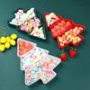 Christmas Tree Dinner Plate Creative Tree Shaped Candy Plate Christmas Food Grade Plastic Fruit Platter Christmas Accessories