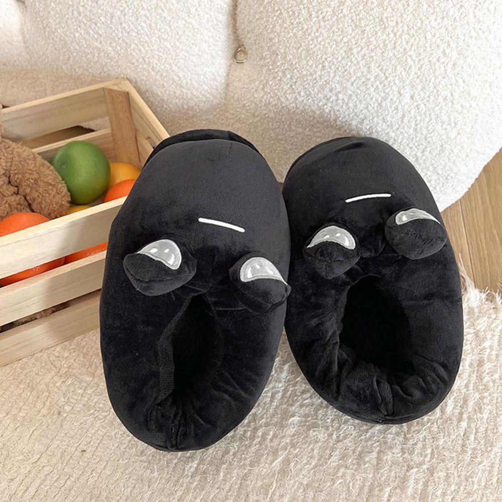 Cozy Bear & Cat Anime Plush Slippers: Warm Indoor Cotton Shoes for Couples