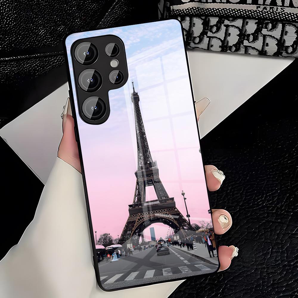 Eiffel Tower Paris Phone Case For Samsung S26 S25 Plus S20 S20 Plus S22 Ultra S23 FE S21 Plus S21 Ultra Glass Cover