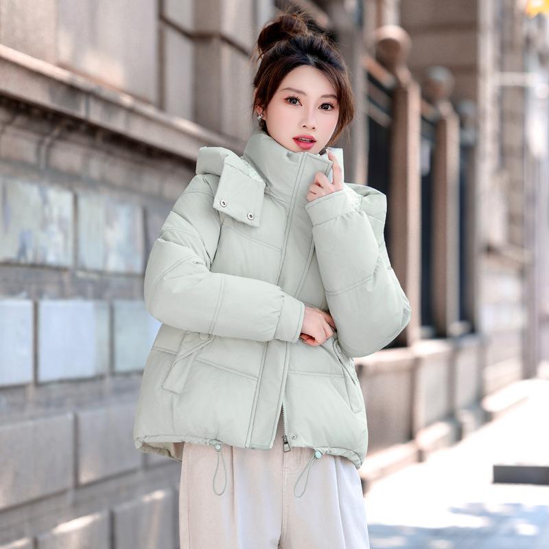 Removable hat cotton-padded clothes women's short winter new small cotton-padded clothes thickened warm fashion cotton-padded jackets