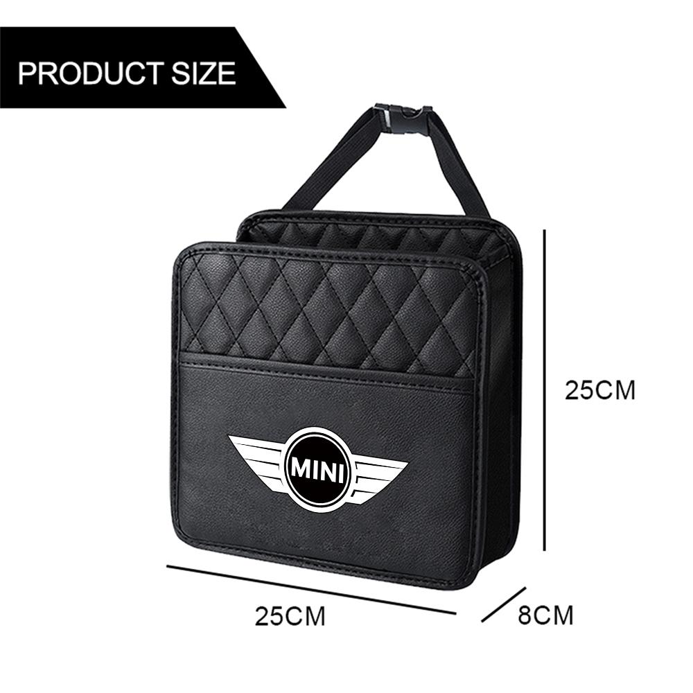 Foldable Car Logo Seat Back Hanging Storage Bag Organizer Case Accessories For a333 Cooper JCW WORKS R55 R56 F55 F56 R57 R58 R59 333a