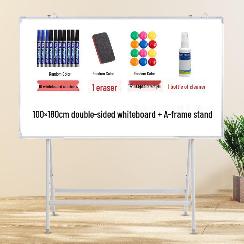 Finches Mobile Double-Sided Magnetic Blackboard/Whiteboard Stand for Home, Office, and Teaching.