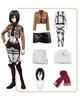 [Excellent Quality] Mikasa Ackerman Cosplay Wig, Wings of Freedom Scout Regiment Cosplay Costume for Adults, School Festivals, Events, and Stage Wear
