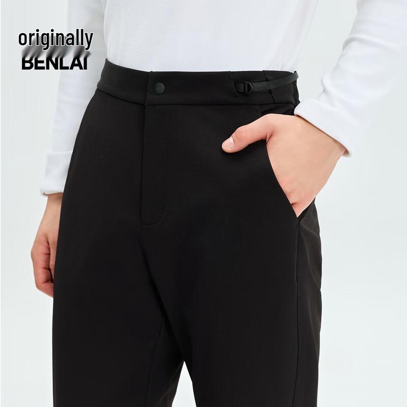 BENLAI Men's 2025 Winter Water-Repellent Warm Fleece-Lined Straight Casual Pants