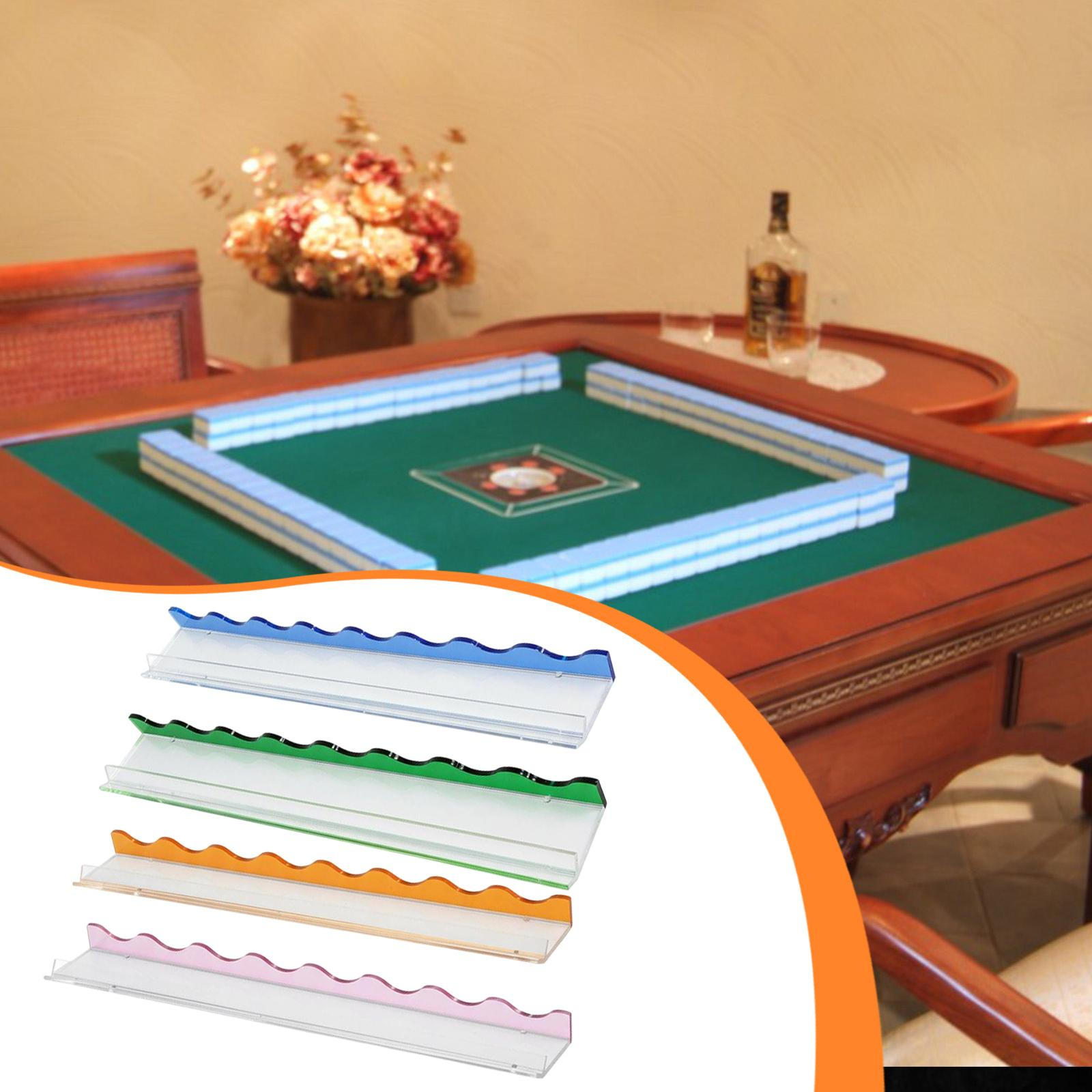 

4x Mahjong Racks Acrylic Gift Easy to Use Organized Ergonomic Club Events Comfort Smooth Family