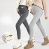 Maternity Leggings Winter Pregnancy Pants Outdoor Wear Fleece Lined Thick Warm Cotton Trousers