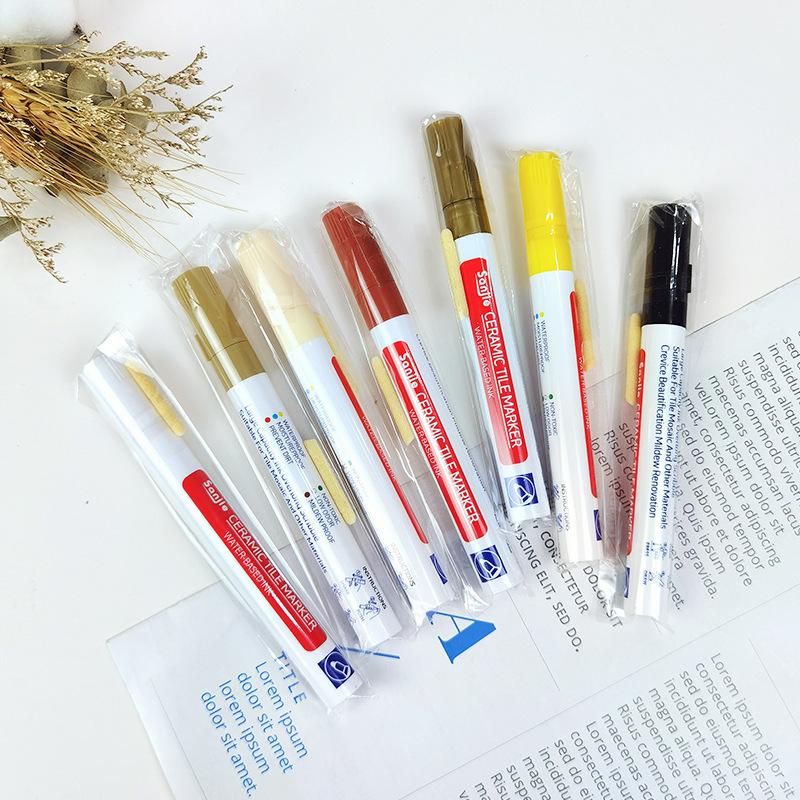1PC   Ceramic Tile Bathroom Wall Floor Tile Gap Color Repair Anti-mildew Waterproof Whiteboard Color Repair Pen