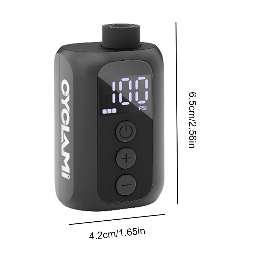 100PSI Mini Portable Air Pump USB Rechargeable Cordless Bicycle Tire Inflator Presta Schrader Valve Pump MTB Bike Accessories