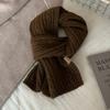 New atmosphere solid color knitted scarf women's winter Korean soft waxy skin-friendly warm wool scarf student