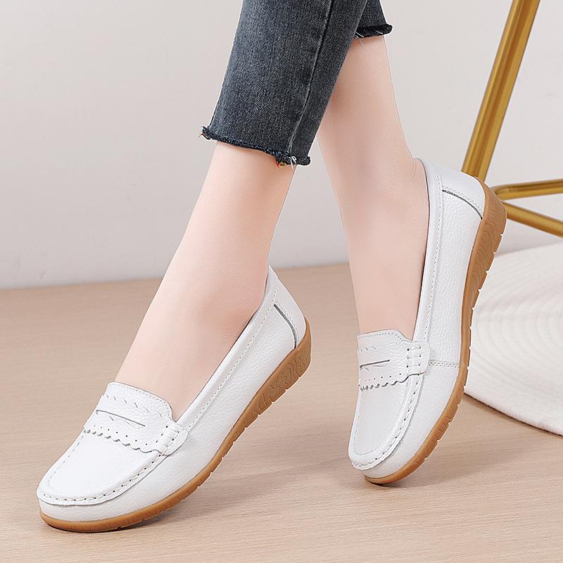 Women's Plus Size Casual Nurse Shoes - Spring/Autumn 2023 Flat Single Shoes with Tendon Sole