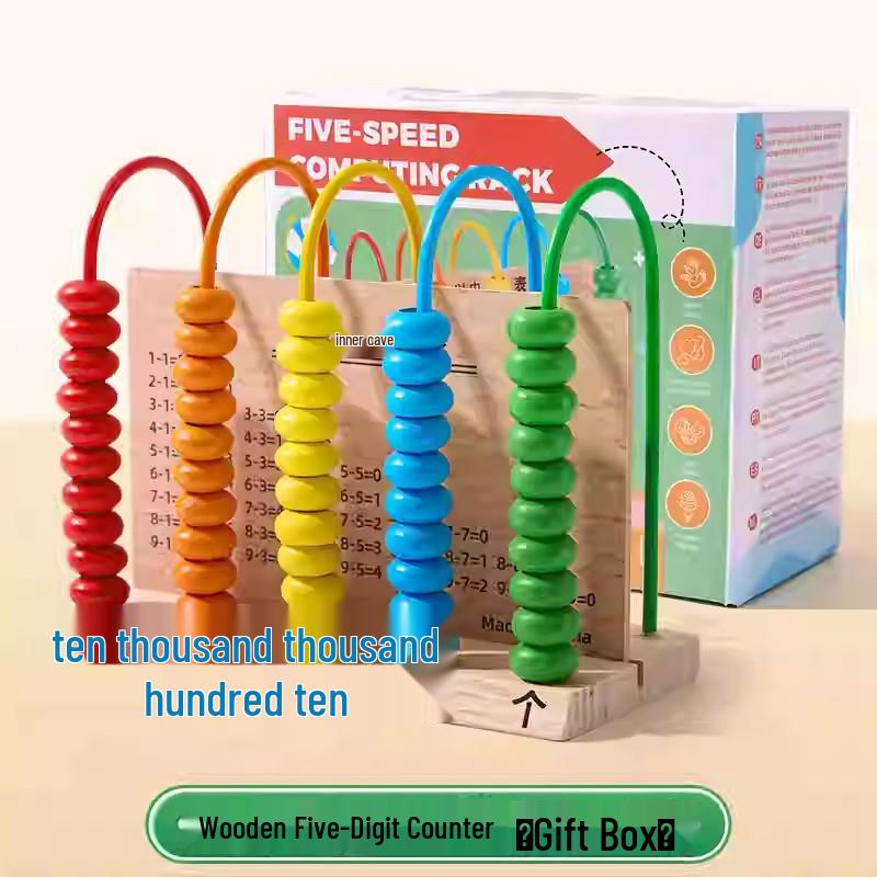 First Grade Math Teaching Aid Set with 3D Geometric Figures and Arithmetic Tools