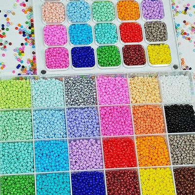 Solid Color Glass Rice Beads for Handmade Jewelry – DIY Beaded Necklaces and Accessories