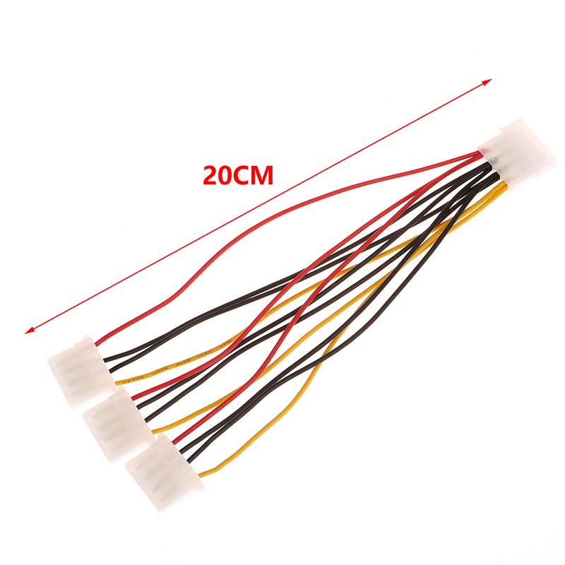 Hochwertiges 4-Pin Molex Stecker auf 3-Port Molex IDE Buchse Netzteil Splitter Adapterkabel 20CM IDE Stromkabel
