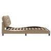 Bed Frame without Mattress  Hvar  Cappuccino Brown 160x200 cm Faux Leather