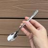 Thicken Kitchen Dinner Dish Soup Rice Western Restaurant Bar Public Spoon Large Stainless Steel Round Head Buffet Serving Spoon