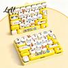 26-Key Keyboard Decor Fidget Toy Animal Theme Push Bubble Keyboard Tactile Pressing Toy Stress Relief Mini for Backpack Purse Charm