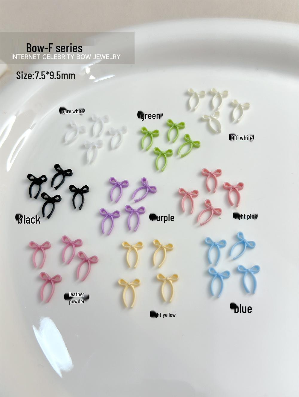 

Универсальные летние дофаминовые 3D украшения для ногтей в виде бантиков